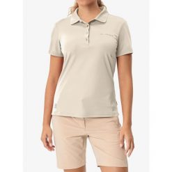 Koszulka damska Vaude Essential Polo Shirt. Brązowe bluzki sportowe damskie Vaude, bez wzorów, bez ramiączek. Za 198.99 zł.