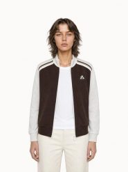 Damska bluza z zamkiem błyskawicznym Le Coq Sportif Heritage. Brązowe bluzy bez kaptura damskie Le Coq Sportif, l, z materiału. Za 384.50 zł.