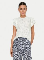 JDY Bluzka Carla 15351452 Biały Regular Fit. Białe bluzki damskie JDY, s, bez wzorów, z syntetyku, bez kołnierzyka, bez ramiączek. Za 89.99 zł.