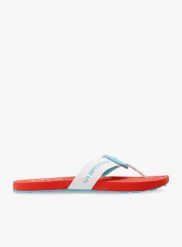 Japonki damskie La Sportiva Jandal. Niebieskie klapki damskie La Sportiva, bez wzorów, ze skóry, bez obcasa. Za 164.99 zł.