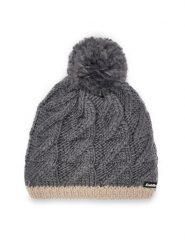 Eisbär Czapka Asteria Pompon 77075 733 Srebrny. Szare czapki zimowe damskie Eisbar, z materiału. Za 199.99 zł.