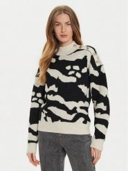 Morgan Sweter 242-MFELIX Beżowy Regular Fit. Brązowe swetry klasyczne damskie Morgan, l, z syntetyku, bez kołnierzyka. Za 169.99 zł.