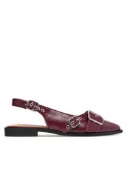 Steve Madden Sandały SM11003901 Bordowy. Czerwone sandały damskie Steve Madden, bez wzorów, ze skóry, bez obcasa, na płaskiej podeszwie. Za 389.99 zł.