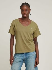 G-Star Koszulka w kolorze khaki rozmiar: S. Brązowe bluzki damskie G-Star, s, bez wzorów, z bawełny, retro, bez kołnierzyka, bez ramiączek. Za 83.62 zł.