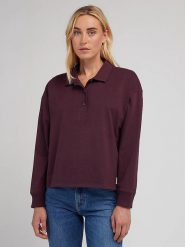 Lee Koszulka polo w kolorze czerwonym rozmiar: L. Czerwone bluzki damskie Lee, l, bez wzorów, z bawełny, bez kołnierzyka, bez ramiączek. Za 105.38 zł.