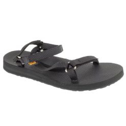 Sandały Teva Original Universal Slim Sandals 1150110-BLK czarne. Czarne sandały damskie bez wzorów, z materiału, bez obcasa. W wyprzedaży za 380.38 zł.
