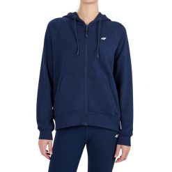 Bluza damska 4F z kapturem, regular fit. Niebieskie bluzy z kapturem damskie 4f, s, z bawełny. Za 120.99 zł.