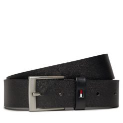 Pasek Męski Tommy Hilfiger. Czarne paski męskie Tommy Hilfiger, bez wzorów. Za 289.99 zł.
