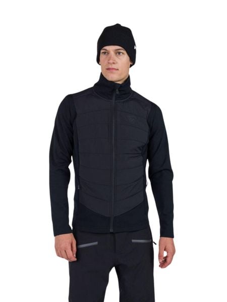 Bluza Rossignol męska Classique Hybrid Clim FZ czarna. Czarne bluzy z kapturem męskie Rossignol, na jesień, l, z elastanu. Za 619.00 zł.