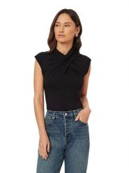 Scotch & Soda Bluzka w kolorze czarnym rozmiar: S. Czarne bluzki damskie Scotch & Soda, s, bez wzorów, bez kołnierzyka, bez ramiączek. Za 105.38 zł.