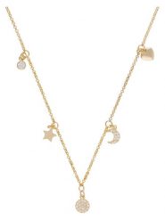 U.S. Polo Assn. Pozłacany naszyjnik z elementami ozdobnymi - dł. 38 cm rozmiar: onesize. Żółte naszyjniki damskie U.S. Polo Assn., metalowe. Za 86.99 zł.