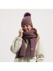 TRAVELIN' Szal w kolorze fioletowym rozmiar: onesize. Różowe szaliki i kominy damskie Travelin', bez wzorów, z materiału. Za 173.99 zł.