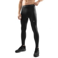 Męskie legginsy treningowe Fitness Siroko Pioneer. Czarne bielizna termoaktywna męska SIROKO, m, bez wzorów, z materiału. Za 169.00 zł.