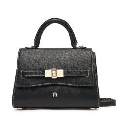Torebka Aigner. Czarne torebki klasyczne damskie Aigner, bez wzorów, bez dodatków. Za 2,759.00 zł.