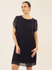 APART Sukienka w kolorze granatowym rozmiar: 40. Niebieskie sukienki damskie Apart, na co dzień, bez wzorów, bez kołnierzyka, bez ramiączek, mini, proste. Za 195.99 zł.