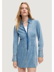 Desigual Sukienka jeansowa Lonan 26SWVD03 Niebieski Slim Fit. Niebieskie sukienki damskie Desigual, l, bez wzorów, z jeansu, bez kołnierzyka, bez ramiączek. Za 509.99 zł.