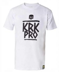 Koszulka męska do BMX, hulajnogi KRKpro Classic t-shirt. Białe t-shirty męskie KRK PRO, l, bez wzorów, z bawełny, bez kołnierzyka. Za 69.99 zł.