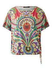 Miss Lagotte Koszulka ze wzorem rozmiar: 38. Bluzki damskie Miss Lagotte, bez wzorów, bez kołnierzyka, bez ramiączek. Za 104.99 zł.