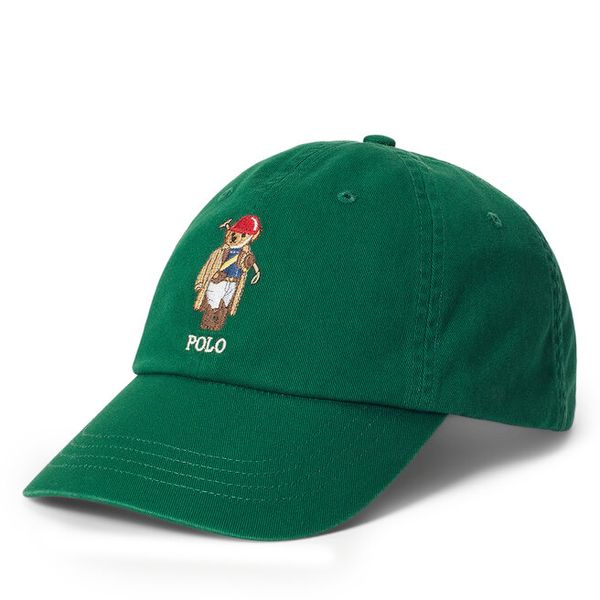 Czapka z daszkiem Polo Ralph Lauren. Zielone czapki z daszkiem damskie Polo Ralph Lauren, bez wzorów. Za 519.99 zł.