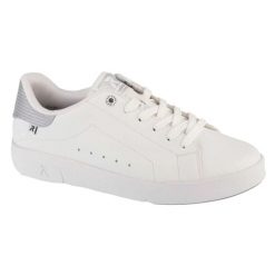 Trampki Damskie Logo Skóra. Białe trampki i tenisówki damskie Rieker, bez wzorów, ze skóry. Za 490.99 zł.