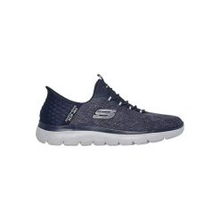 Tenisówki Skechers Model Summits - Key Pace Slip-ins Kolor Niebieski. Niebieskie trampki i tenisówki męskie Skechers, bez wzorów, z tkaniny, bez zapięcia. Za 379.99 zł.