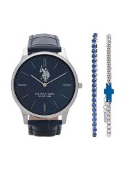 U.S. Polo Assn. Zestaw zegarek i bransoletka USP6453TW Granatowy. Niebieskie bransoletki damskie U.S. Polo Assn. Za 549.99 zł.