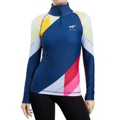 Bluza jeździecka GALOP WEAR Crazy Colors. Brązowe bluzy bez kaptura damskie GALOP WEAR, l, z lycry. Za 360.05 zł.