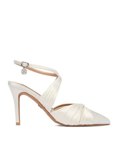 Nine West Szpilki CEO-259-73 02 Écru. Białe szpilki Nine West, bez wzorów, z materiału, bez obcasa. Za 249.99 zł.