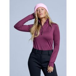 Bluza narciarska - Damskie - Arctic 2.0 - Bordeaux. Czerwone bluzy bez kaptura damskie POEDERBAAS, m, z elastanu. Za 234.14 zł.