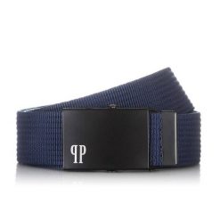 Pasek parciany PAOLO PERUZZI PW-22-115 cm granatowy. Niebieskie paski męskie Paolo Peruzzi, bez wzorów, z materiału. Za 34.99 zł.