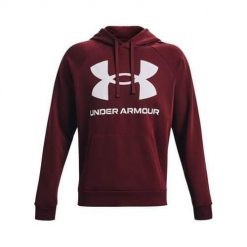 Bluza sportowa męska Under Armour Rival Fleece Big Logo HD. Białe bluzy sportowe męskie Under Armour, bez wzorów, z bawełny, sportowe, bez kołnierzyka, bez ramiączek. Za 296.75 zł.