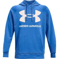 Bluza fitness męska Under Armour Rival Fleece Big Logo HD. Niebieskie bluzy bez kaptura męskie Under Armour, m. Za 155.33 zł.