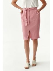 TATUUM Lniana spódnica w kolorze jasnoróżowym rozmiar: 34. Różowe spódniczki damskie Tatuum, bez wzorów, ze lnu, midi. Za 105.38 zł.