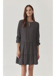 TATUUM Sukienka "Cynthia" w kolorze granatowym rozmiar: 38. Niebieskie sukienki damskie Tatuum, na imprezę, s, bez wzorów, z wiskozy, klasyczne, bez kołnierzyka, bez ramiączek, mini. Za 157.35 zł.