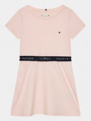Tommy Hilfiger Sukienka codzienna Essential Skater KG0KG07776 D Różowy Regular Fit. Czerwone sukienki dziewczęce Tommy Hilfiger, bez wzorów, z syntetyku, bez ramiączek. Za 329.99 zł.
