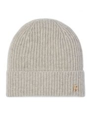 Tommy Hilfiger Czapka AW0AW19098 Szary. Szare czapki zimowe damskie Tommy Hilfiger, z kaszmiru. Za 369.99 zł.
