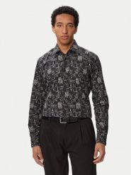 KARL LAGERFELD Koszula 605000 563613 Czarny Regular Fit. Czarne koszule męskie Karl Lagerfeld, m, bez wzorów, z bawełny, bez kołnierzyka, bez ramiączek. Za 699.99 zł.