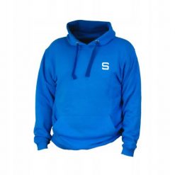 Bluza męska Siver. Niebieskie bluzy z kapturem męskie SIVER, l, z bawełny. Za 148.27 zł.