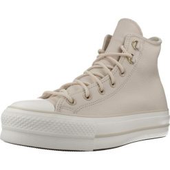Buty CONVERSE CHUCK TAYLOR ALL STAR LIFT HI Nago. Czerwone obuwie treningowe damskie Converse, na fitness i siłownię. Za 323.99 zł.