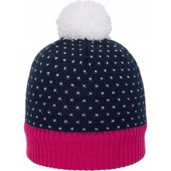 Czapka dziewczęca HJZ18-JCAD006 31S granatowo-różowa r. 52. Czerwone czapki dziecięce 4f, bez wzorów. Za 33.40 zł.