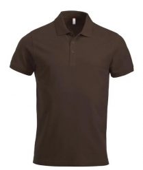 Clique Classic Lincoln S/S koszulka polo z bawełny — nowoczesny krój – dark. Brązowe koszulki polo męskie CLIQUE, m, bez wzorów, z bawełny, bez ramiączek. Za 122.04 zł.