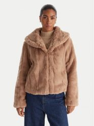 Guess Futro W0BL0N WDCH0 Beżowy Regular Fit. Brązowe futra damskie Guess, xl. Za 699.99 zł.