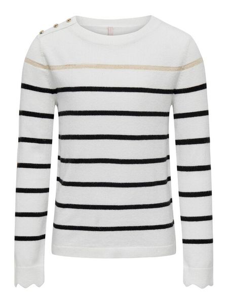 Kids ONLY Sweter 15302613 Biały Regular Fit. Białe swetry dziewczęce Kids Only, bez wzorów, z wiskozy, bez kołnierzyka. Za 99.99 zł.