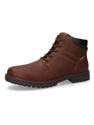 Camel Active Skórzane botki w kolorze brązowym rozmiar: 40. Brązowe buty zimowe męskie Camel Active, z materiału, bez zapięcia. Za 250.94 zł.