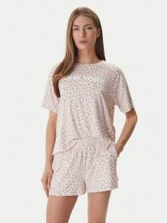 DKNY Piżama YI50093 Różowy Regular Fit. Czerwone piżamy damskie DKNY, s, bez wzorów, z syntetyku, bez ramiączek. Za 359.99 zł.