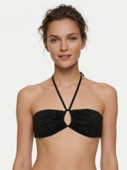 Guess Góra od bikini E6GJ35 MC040 Czarny. Czarne bikini damskie Guess, z aplikacjami. Za 369.99 zł.