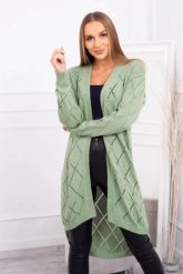 Sweter z geometrycznym wzorem ciemny miętowy. Zielone swetry klasyczne damskie KESI, l, z wełny, bez kołnierzyka, plus size. Za 158.92 zł.