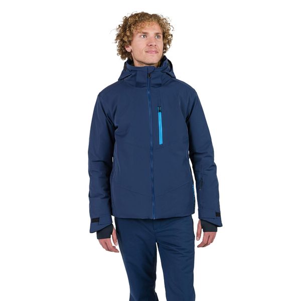 Kurtka Narciarska Rossignol męska Blackside JKT granatowa. Niebieskie kurtki narciarskie i snowboardowe damskie Rossignol, l, bez wzorów, z materiału, z kapturem, narciarskie, primaloft. Za 1,620.93 zł.