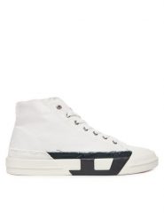 Diesel Trampki High-Top Y03505PR012 HA686 Biały. Białe trampki i tenisówki męskie Diesel, bez wzorów, z materiału, bez zapięcia. Za 529.99 zł.