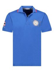 Geographical Norway Koszulka polo "Kilsvik" w kolorze niebieskim rozmiar: S. Niebieskie koszulki polo męskie Geographical Norway, s, bez wzorów, z bawełny, bez ramiączek. Za 83.45 zł.